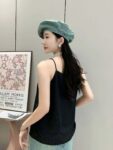 醋酸布料單肩帶背心