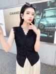 修身蕾絲背心-white-1